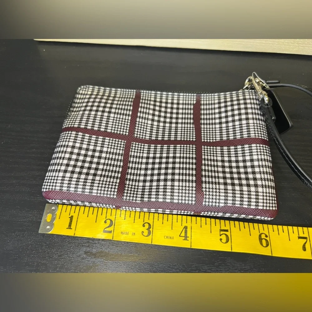 Coach Peyton Glen Plaid Print Wristlet